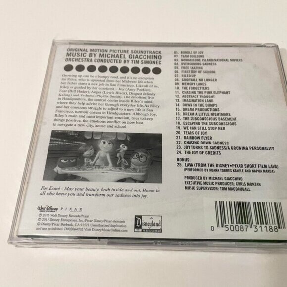 Inside Out Original Soundtrack Music Michael Giacchino CD Flaws - Picture 7 of 16